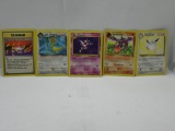 Vintage Lot of 5 BLACK STAR RARE WOTC Pokemon Trading Cards from Cool Collection