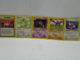 Vintage Lot of 5 BLACK STAR RARE WOTC Pokemon Trading Cards from Cool Collection