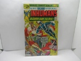 Marvel Comics THE INHUMANS #4 Vintage KEY ISSUE Bronze Age Comic Book - Black Widow!