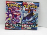 Lot of 2 Factory Sealed 10 Card Sword & Shield Battle Styles Pokemon Booster Packs