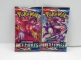 Lot of 2 Factory Sealed 10 Card Sword & Shield Battle Styles Pokemon Booster Packs