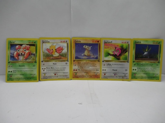 Vintage Lot of 5 WOTC 1ST EDITION Pokemon Trading Cards from Binder Collection