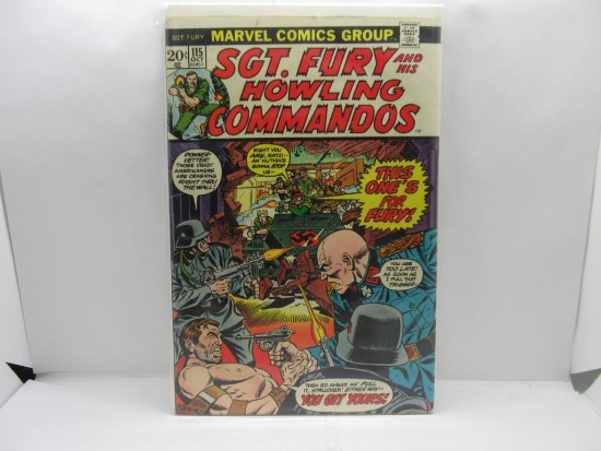 Vintage Marvel Comics SGT FURY #115 Bronze Age Comic Book from Estate Collection