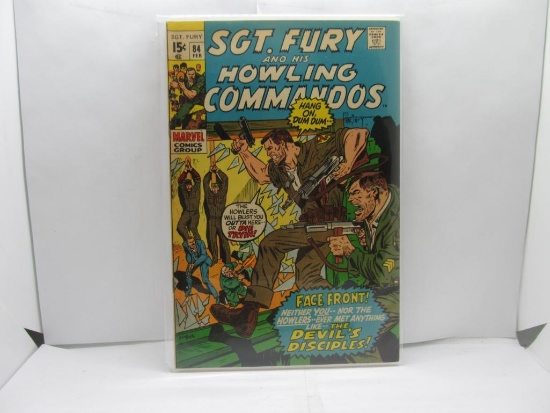 Vintage Marvel Comics SGT FURY #84 Bronze Age Comic Book from Estate Collection