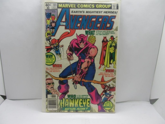 Vintage Marvel Comics THE AVENGERS #189 Bronze Age Comic Book from Estate Collection