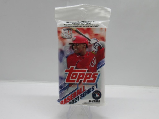 Factory Sealed 2021 TOPPS BASEBALL SERIES 1 40 Card Hanger Pack