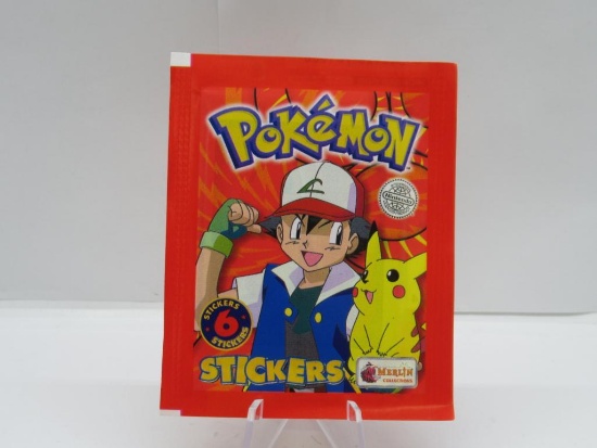 Factory Sealed 1999 POKEMON STICKERS 6 Sticker Vintage Pack
