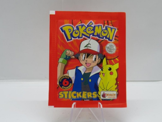 Factory Sealed 1999 POKEMON STICKERS 6 Sticker Vintage Pack