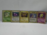 Vintage Lot of 5 WOTC BLACK STAR RARE Pokemon Trading Cards from Massive Collection