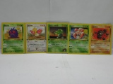 Vintage Lot of 5 WOTC 1ST EDITION Pokemon Trading Cards from Binder Collection