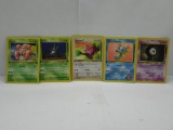 Vintage Lot of 5 WOTC 1ST EDITION Pokemon Trading Cards from Binder Collection
