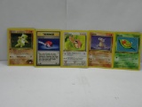 Vintage Lot of 5 WOTC 1ST EDITION Pokemon Trading Cards from Binder Collection