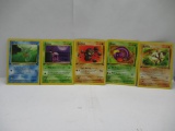 Vintage Lot of 5 WOTC 1ST EDITION Pokemon Trading Cards from Binder Collection