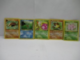 Vintage Lot of 5 WOTC 1ST EDITION Pokemon Trading Cards from Binder Collection