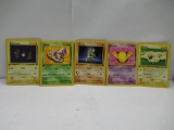 Vintage Lot of 5 WOTC 1ST EDITION Pokemon Trading Cards from Binder Collection