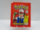 Factory Sealed 1999 POKEMON STICKERS 6 Sticker Vintage Pack