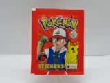 Factory Sealed 1999 POKEMON STICKERS 6 Sticker Vintage Pack