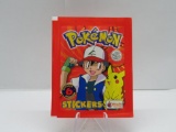 Factory Sealed 1999 POKEMON STICKERS 6 Sticker Vintage Pack