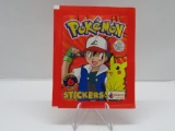 Factory Sealed 1999 POKEMON STICKERS 6 Sticker Vintage Pack