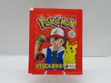 Factory Sealed 1999 POKEMON STICKERS 6 Sticker Vintage Pack