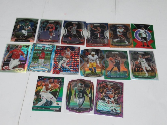 15 Card Lot of Sports Card REFRACTORS and PRIZMS with Stars and Rookies