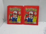 Lot of 2 Factory Sealed 1999 Pokemon STICKERS 6 Collectible Sticker Packs