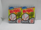 2 Pack Lot of Factory Sealed 1989 FLEER BASEBALL 15 Card Packs - Griffey Rookie?