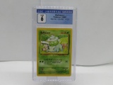 CGC Graded 1999 Pokemon Base Set Unlimited #44 BULBASAUR Trading Card - EX-NM 6