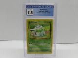 CGC Graded 1999 Pokemon Base Set Unlimited #44 BULBASAUR Trading Card - NM+ 7.5