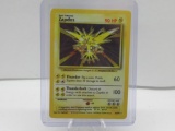 1999 Pokemon Base Set Unlimited #16 ZAPDOS Holofoil Rare Trading Card from Collection