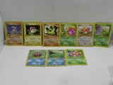 9 Card Lot of Vintage Pokemon 1ST EDITION Trading Cards from Collection