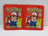 Lot of 2 Factory Sealed 1999 Pokemon STICKERS 6 Collectible Sticker Packs