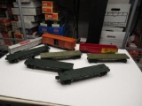 Assorted train cars.