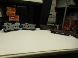 Assorted train cars