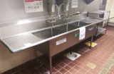 3 section stainless steel sink
