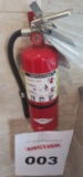 Fire extinguisher shows green.