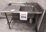 Large stainless steel tub sink