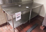 Large stainless steel table