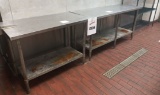 Stainless steel tables (rusty)