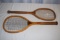 Pair of Flat Top Tennis Rackets