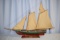 Early Wooden Sail Boat Model Labeled America 1851