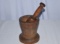 Large Wooden Mortar and Pestle