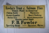Fowlers Trout & Salmon Flies Tin Sign