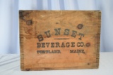 Sunset Beverages Wooden Crate