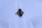 14K Yellow Gold Ring with Lavender Colored Stone