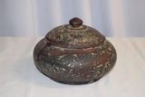 Early Treenware Bowl With Cover