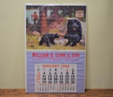 Large 1960 Advertising Calendar
