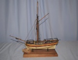 Wooden Boat Model on Stand