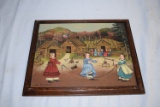 Jane Eckleberry Folk Art Oil On Board