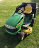 John Deere LA115 Riding Mower with Bagger